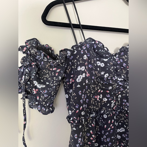 Talulah black floral off the shoulder dress - Picture 2 of 5